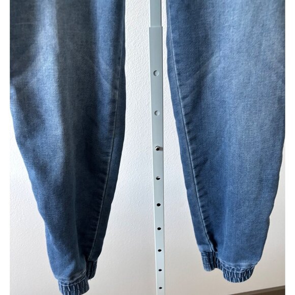Y2k Jeans Medium Jogger High Waisted Med Wash Distressed Athleisure Streetwear - Picture 14 of 16